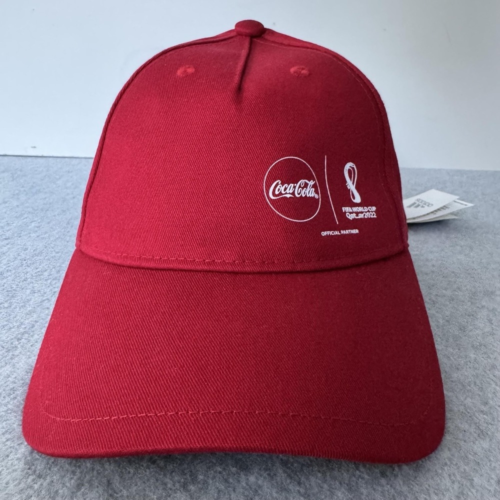 FIFA World Cup Qatar 2022 Hat Mens One Size Soccer Adidas Coca Cola Strap Back